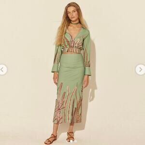 NWT Solange M S-Mode Argentina Traful Long Skirt Sz S Feminine Art to Wear